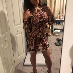 Maroon sparkle dress